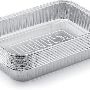 Weber Aluminum Drip Pans, 7.5 x 5 Inch, Set of 10
