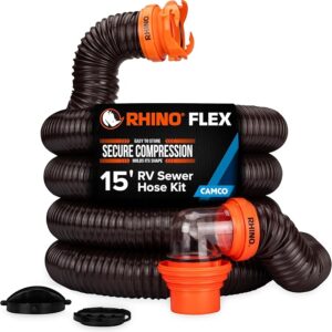 RV Sewer Hose Kit — Includes 4-in-1 ,